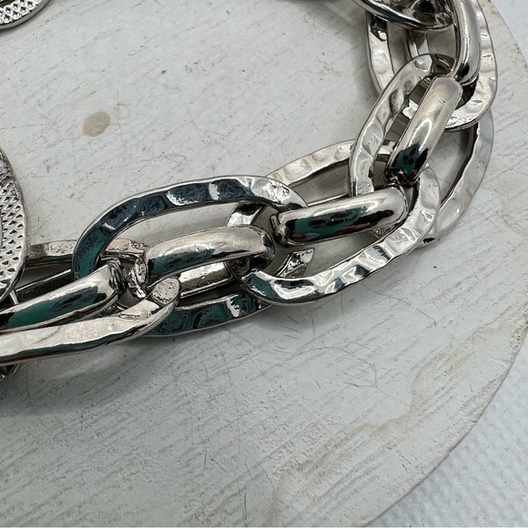 Adia Kibur Silver Link T Clasp Bracelet - Picture 5 of 7